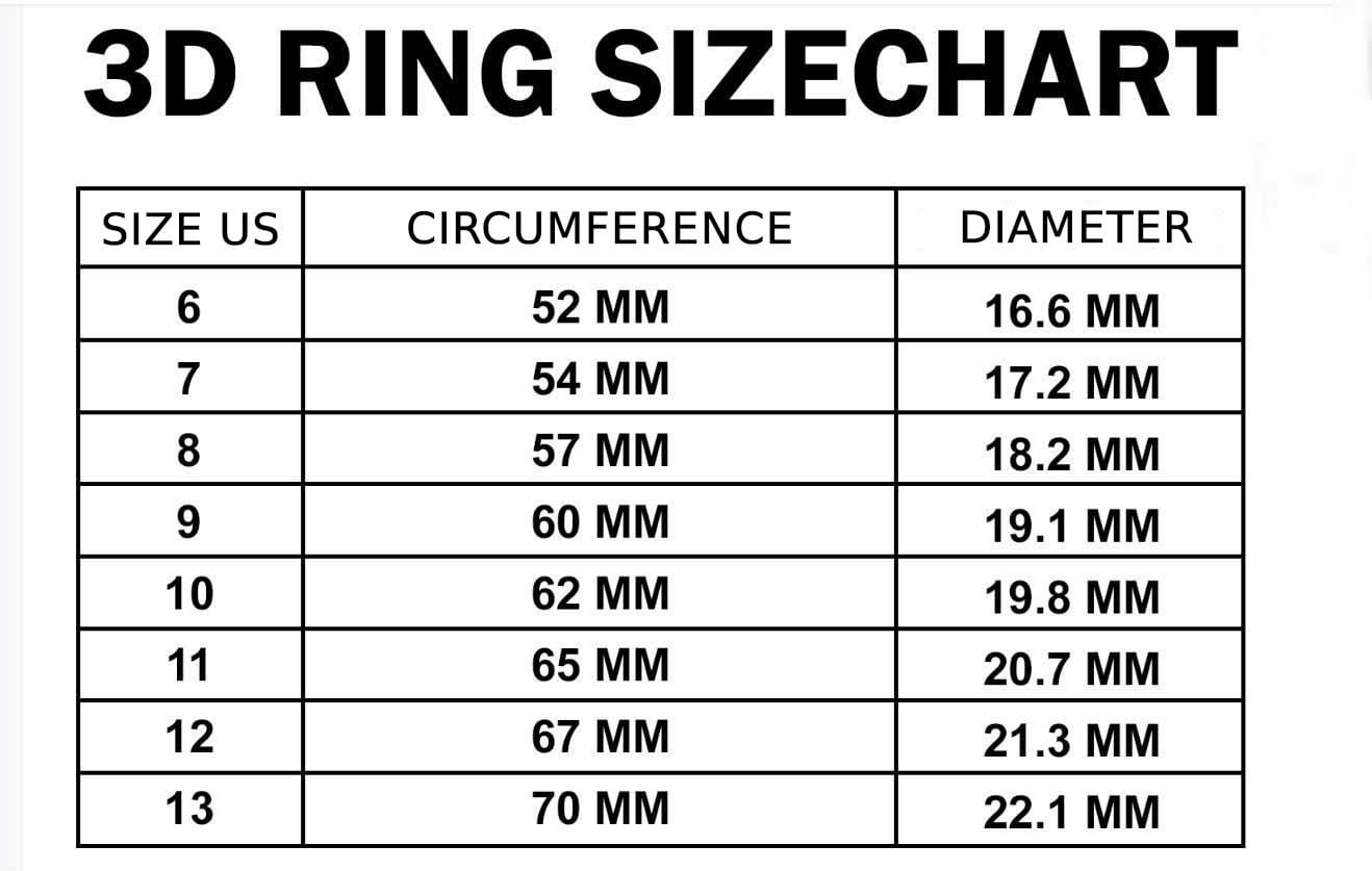 Size guide t-shirt
